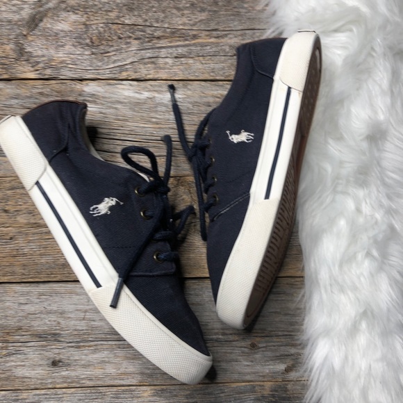 Polo Ralph Lauren Other - Polo Ralph Lauren Sneakers Big Boys Size 2.5 Tie Blue